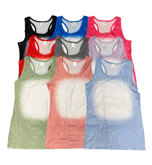 Bleached women's Scrunched Back Tank Top